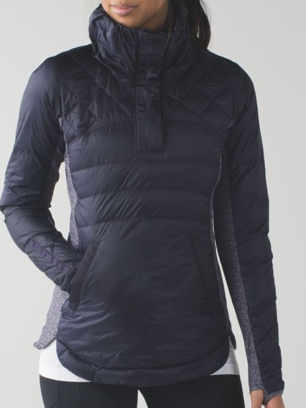 Lululemon Down For A Run Pullover in Black Grape - Size 10